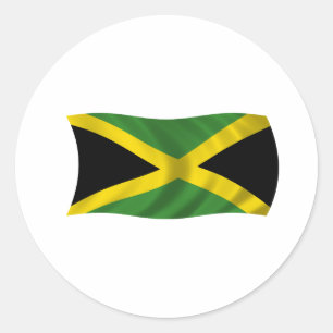 Adesivo Redondo Bandeira de Jamaica