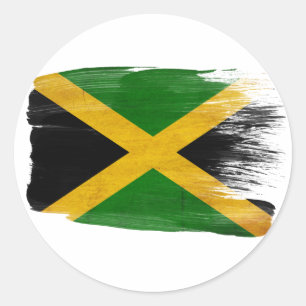 Adesivo Redondo Bandeira de Jamaica