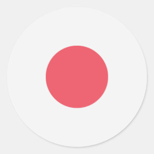 Adesivo Redondo Bandeira de Japão
