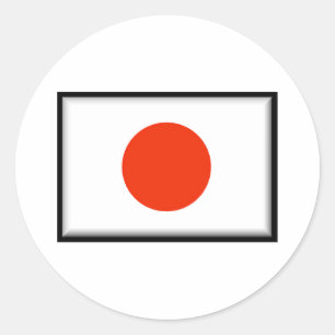 Adesivo Redondo Bandeira de Japão