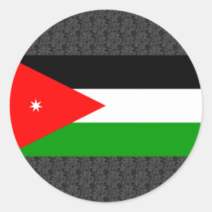 Adesivo Redondo Bandeira de Jordão