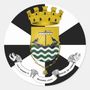 Adesivo Redondo Bandeira de Lisboa, Portugal