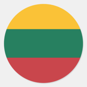 Adesivo Redondo Bandeira de Lithuania
