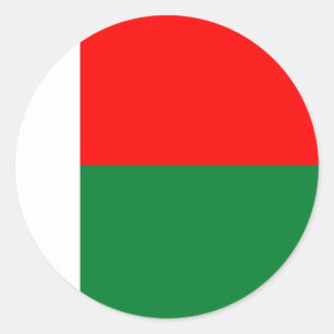 Adesivo Redondo bandeira de Madagáscar