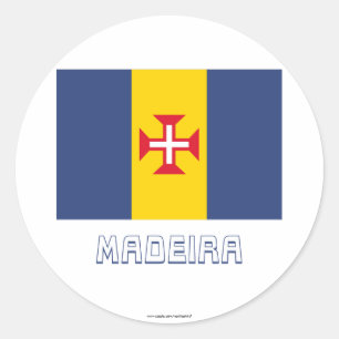 Adesivo Redondo Bandeira de Madeira com nome