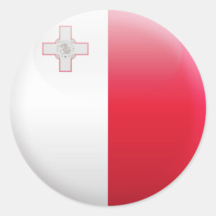 Adesivo Redondo Bandeira de Malta