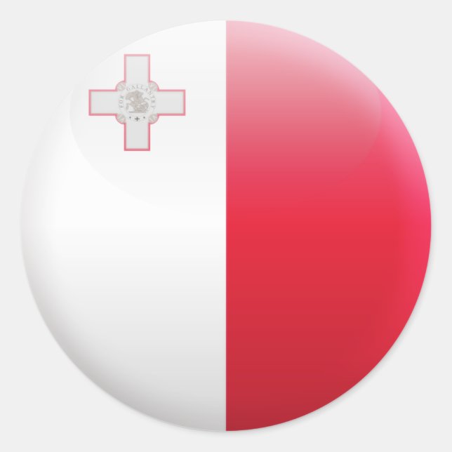 Adesivo Redondo Bandeira de Malta (Frente)