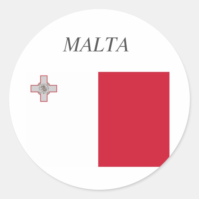 Adesivo Redondo Bandeira de Malta (Frente)