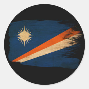 Adesivo Redondo Bandeira de Marshall Islands