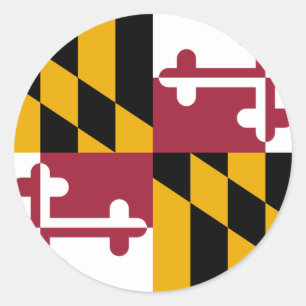 Adesivo Redondo Bandeira de Maryland