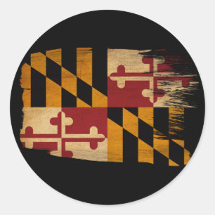 Adesivo Redondo Bandeira de Maryland