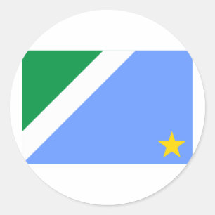 Adesivo Redondo Bandeira de Mato Grosso do Sul, Brasil