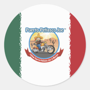 Adesivo Redondo Bandeira de Mexcian