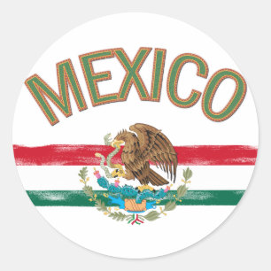 Adesivo Redondo Bandeira de México do mexicano