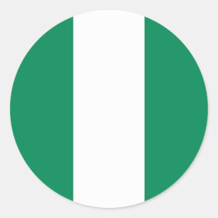 Adesivo Redondo Bandeira de Nigéria