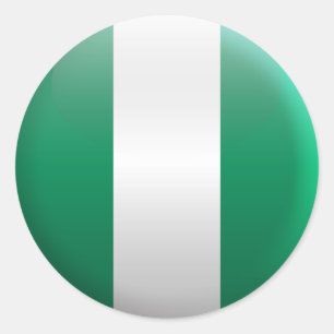 Adesivo Redondo Bandeira de Nigéria
