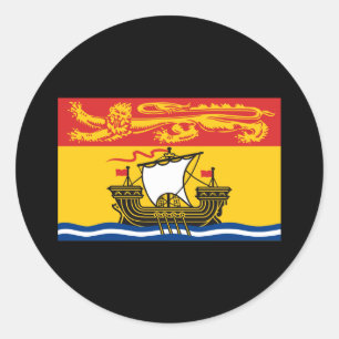 ADESIVO REDONDO BANDEIRA DE NOVO BRUNSWICK
