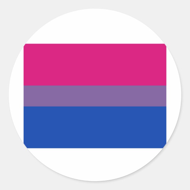 ADESIVO REDONDO BANDEIRA DE ORGULHO BISEXUAL OFICIAL (Frente)