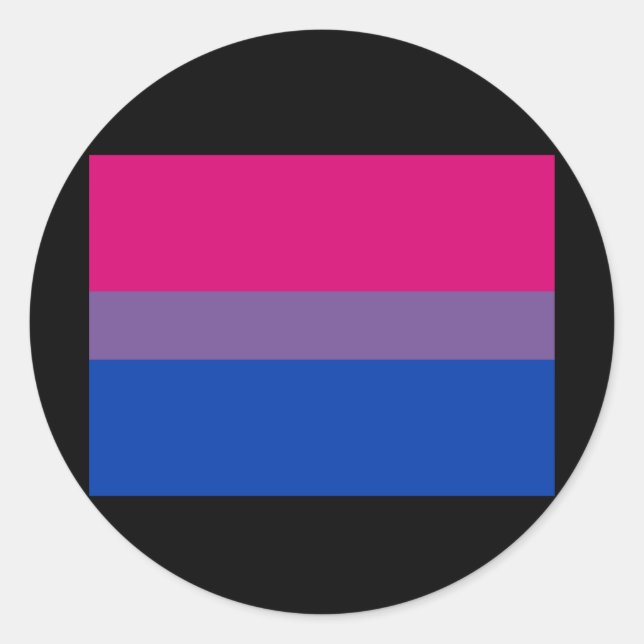 ADESIVO REDONDO BANDEIRA DE ORGULHO BISEXUAL OFICIAL (Frente)