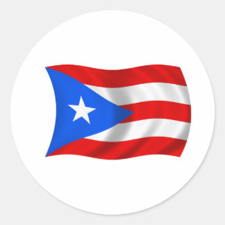 Adesivo Redondo Bandeira de Porto Rico