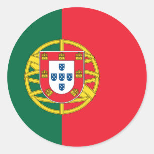 Adesivo Redondo Bandeira de Portugal