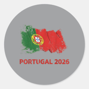 Adesivo Redondo Bandeira de Portugal Futebol Português Mundial