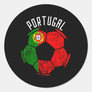 Adesivo Redondo Bandeira de Portugal Orgulho Português Futebol P