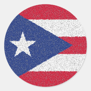 ADESIVO REDONDO BANDEIRA DE PUERTO RICO