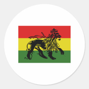 Adesivo Redondo Bandeira de Rastafari
