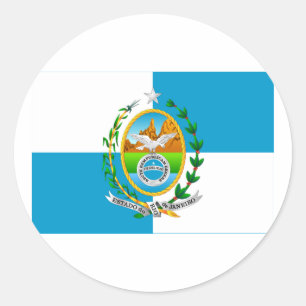 Adesivo Redondo Bandeira de Rio de Janeiro, Brasil
