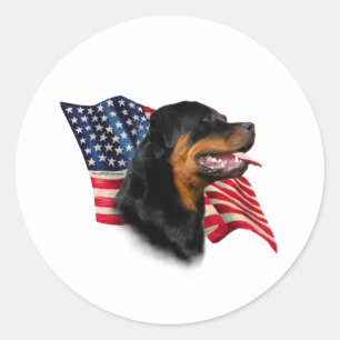 Adesivo Redondo Bandeira de Rottweiler