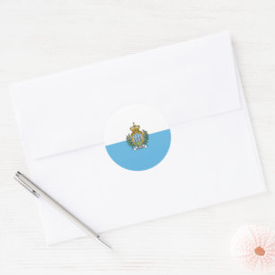 Adesivo Redondo bandeira de San Marino