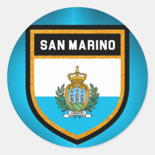 Adesivo Redondo Bandeira de San Marino
