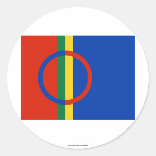 Adesivo Redondo Bandeira de Sapmi