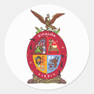 Adesivo Redondo Bandeira de Sinaloa