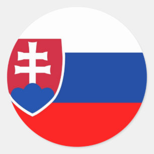 Adesivo Redondo Bandeira de Slovakia