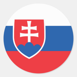 Adesivo Redondo Bandeira de Slovakia