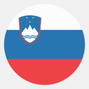 Adesivo Redondo Bandeira de Slovenia