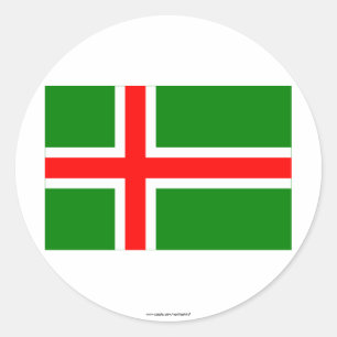 Adesivo Redondo Bandeira de Småland (não oficial)