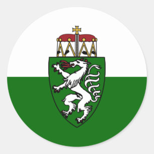 Adesivo Redondo Bandeira de Steiermark (estado), Áustria