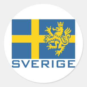 Adesivo Redondo Bandeira de Sverige