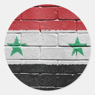 Adesivo Redondo Bandeira de Syria