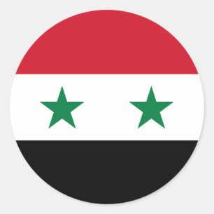 Adesivo Redondo Bandeira de Syria