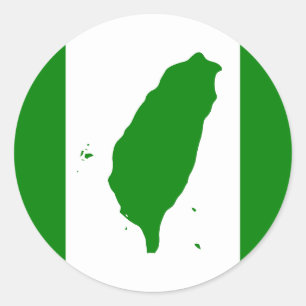 Adesivo Redondo Bandeira de Taiwan
