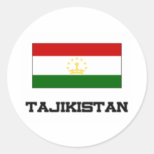 Adesivo Redondo Bandeira de Tajikistan