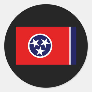 ADESIVO REDONDO BANDEIRA DE TENNESSEE