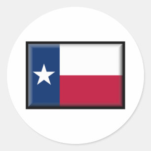 Adesivo Redondo Bandeira de Texas