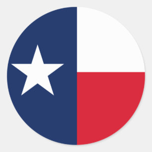 ADESIVO REDONDO BANDEIRA DE TEXAS
