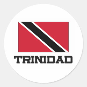 Adesivo Redondo Bandeira de Trinidad