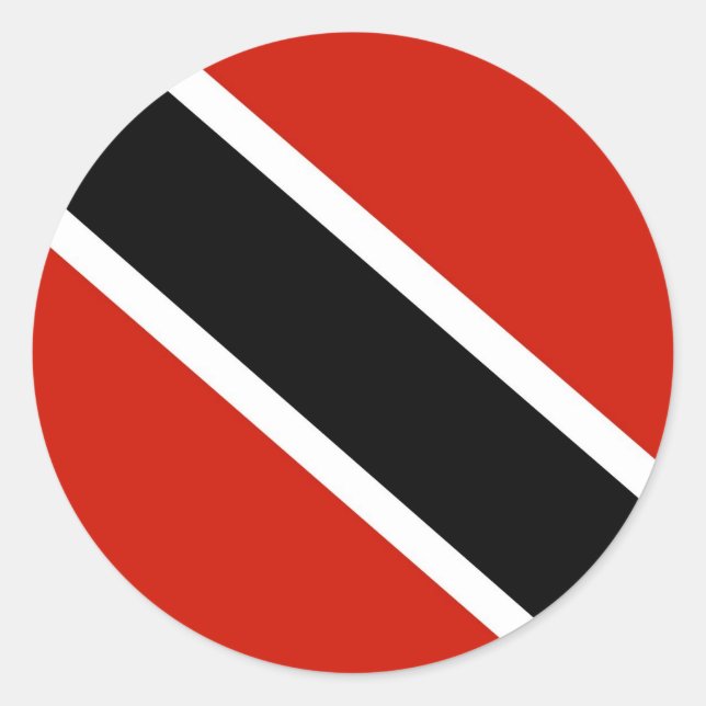 Adesivo Redondo Bandeira de Trinidad e Tobago (Frente)